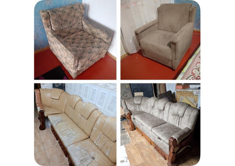 Перетяжка м\'яких меблів.