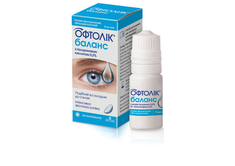 Краплі від сухості та втоми очей Офтолік, Баланс та Ультра