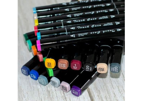 НАБІР СКЕТЧ МАРКЕРІВ TOUCH COCO 48 ШТ В ЧОРНІЙ СУМОЧЦІ